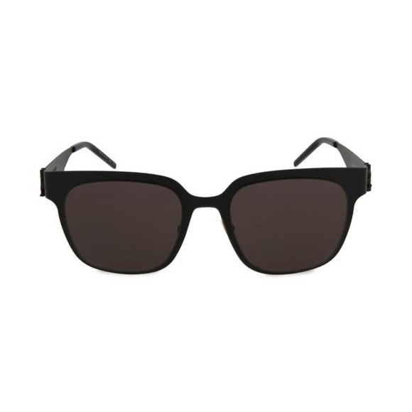 Saint Laurent Black Gold 52mm Rectangular Sunglasses Metal Matte Black - Picture 3 of 11